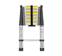 Escalera Telescópica de Aluminio Extensible y Plegable | Compacta, Ligera, Portátil y Antideslizante | Ideal para Uso Doméstico, Profesional, Reformas, Jardín, Taller, Alturas y Almacenamiento