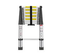 Escalera Telescópica 5 Metros de Aluminio Extensible y Plegable | Compacta, Ligera, Portátil y Antideslizante | Ideal para Uso Doméstico, Profesional, Reformas, Jardín, Taller, Alturas