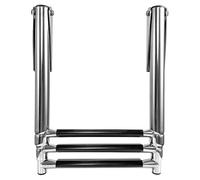 Escalera telescópica ajustable de acero inoxidable de 3 escalones for barco, escalera de cubierta for yate y piscina