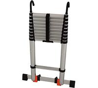 Escalera telescópica con gancho desmontable, barra estabilizadora, escaleras telescópicas de extensión de 5,5 m/5,1 m/4,7 m/3,9 m/3,5 m/2,7 m/2,10 pies para uso en el ático de la azotea de RV en el