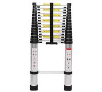 Escalera telescópica de 4,4 m, extensible, multiposición, bloqueable, ligera, de aluminio, para la industria del hogar y RV, capacidad de carga máxima.