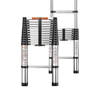 Escalera telescópica de 7 m, multifunción, de aluminio, capacidad de 330 libras, ajustable, 7 m, perfecta para mantenimiento del hogar y proyectos de bricolaje