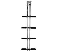 Escalera telescópica de acero inoxidable para barco, pontón, 115 cm de alto, plegable de acero inoxidable resistente, escalera de 4 escalones, para yate marino/piscina