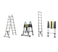 Escalera telescópica de aluminio con pies antideslizantes de Herzberg: 5 60 m