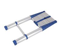 Escalera telescópica de aluminio de 4,6 m-8 m, ligera, portátil, ajustable para tiendas de campaña, caravanas, áticos y trabajo al aire libre, capacidad de carga de 150 kg, perfecta para el hogar y