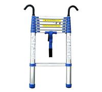 Escalera telescópica de aluminio de 8 m, 7 m, 6 m, 5 m, 4 m, 2 m, 1 m, escalera de extensión plegable con gancho para el hogar, loft al aire libre y trabajo, ligera, duradera, portátil (tamaño de 1,5