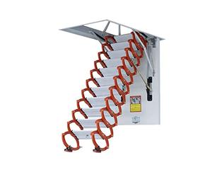 Escalera telescópica de pared para desván - Escalera plegable invisible para interior y ahorro de espacio