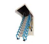 Escalera telescópica eléctrica for desván, Escalera de Techo, Escalera Plegable Invisible y Engrosada, Elevador Plegable Totalmente automático, Uso doméstico.(Blue White,70x90cm)