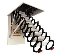 Escalera telescópica eléctrica for desván, Escalera de Techo, Escalera Plegable Invisible y Engrosada, Elevador Plegable Totalmente automático, Uso doméstico.(Black White,80x120cm)