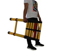 Escalera telescópica， Escalera Extensible Multiusos de Fibra de Vidrio, no conductora, Resistente, de 2 m/3 m/4 m de Alto, Ligera y con(3m/9.8ft)