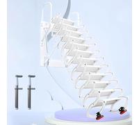 Escalera telescópica montada en la pared, solución de acceso al ático plegable que ahorra espacio para escaleras de loft del hogar