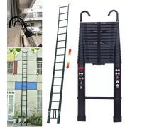 Escalera telescópica multiuso, extensible, plegable, de aluminio, 6 m