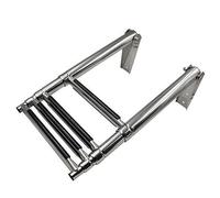Escalera telescópica para pontones de 2/3/4 peldaños, Escalera de embarque plegaable para Barcos y Yates, Capacidad de Carga máxima de 550 Libras (88 * 29 * 5 cm) (un Color: 116 * 30 * 5 cm)