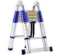 Escalera telescópica Plegable, compacta, de Estructura en A, for Mantenimiento de Edificios en Exteriores.(1.6m+1.6m/5.2 ft+5.2 ft)