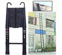 Escalera telescópica plegable de aluminio de 6,2 m con gancho desmontable, segura y compacta, capacidad de carga de 330 libras, certificado EN131 para el hogar, oficina, al aire libre