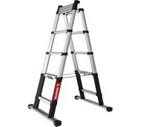 Escalera telescópica TELESTEPS 2,3 m Made in Sweden 72423 - Profundidad de los escalones 80 mm - Altura de Trabajo 3,1 m - Altura, Cerrada 0,73 m - Ancho 0,68 m - Peso 14,1