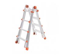 Escalera Telescópico Multiuso Equipo Más Aluminio 4+ 4 Pasos Alto Max 400 CM