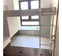 Escalera tipo loft de 8 pies para literas, fácil instalación, tubo de metal duradero, acceso seguro para niños y adultos, diseño de ahorro de espacio, perfecto para uso doméstico