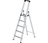 Escalera tipo tijera de peldaños planos, ascenso por un lado eurokraft pro, modelo estándar