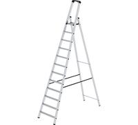 Escalera tipo tijera de peldaños planos, ascenso por un lado eurokraft pro, modelo estándar
