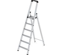 Escalera tipo tijera de peldaños planos, ascenso por un lado eurokraft pro, modelo estándar