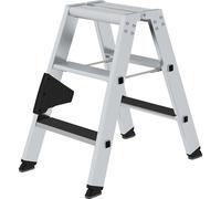 Escalera tipo tijera de peldaños planos CLIP-STEP MUNK, de ascenso por dos lados, antideslizante R13