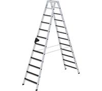 Escalera tipo tijera de peldaños planos CLIP-STEP MUNK, de ascenso por dos lados, antideslizante R13