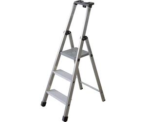 Escalera tipo tijera transitable por un lado con peldaños extra profundos