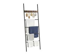 Escalera toallas decorativa para ropa y baño, toallero 5 ganchos, perchero