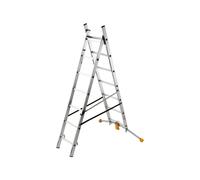 Escalera transformable aluminio 14 peldaños gierre altura máxima de trabajo 4.13 m