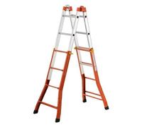 Escalera Transformable Gierre AM010 Peppina Naranja Y Plata