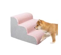 Escaleras altas para cama de gato y perro, escalones antideslizantes, rampa portátil, escalera de espuma suave y lavable, acceso a sofá, silla o escalador ligero de viaje para mascotas, para SUV