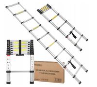 Escaleras Aluminio 2,6m 8 Refuerzos Plegable Capacidad 150kg Aluminiumleiter