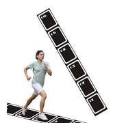 Escaleras de agilidad deportiva: espuma de poliuretano antideslizante de 98.4 a 177.2 pulgadas, equipo de entrenamiento para fútbol, baloncesto, tapete de práctica plegable que absorbe los golpes con