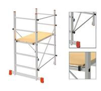 Andamio de Aluminio 120Kg Altura 2.85m Plataforma 110 x 40 cm BRIXO Multiusos