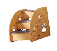 Escaleras De Madera para Mascotas para Gatos Perros Pequeños Y Mascota De Edad Avanzada con Superficies Alfombra No Litigantes Un Alcance Seguridad Alto Sofá Cama Madera Pasos