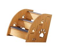 Escaleras de madera para mascotas para perros pequeños, gatos y mascotas mayores con superficies antideslizantes para llegar al sofá alto