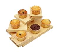 Escaleras de madera para servir sushi, placa de exhibición de sashimi escalonada para restaurante, cocina casera, soporte de presentación de múltiples capas de estilo japonés, bandeja para servir sush