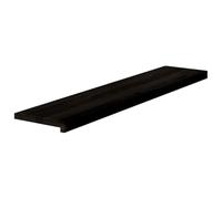 Escaleras de roble macizo, 12 piezas, marrón-negro, 120x30x2 cm | Grano natural único, superficie lisa fácil de limpiar, uso versátil como alféizar de la ventana, madera resistente y estable,