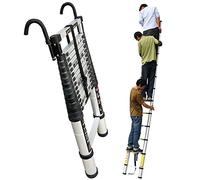 escaleras de Tijera， Escalera Extensible Multiusos de 8 m, 6, 5, 3, y,2, telescópica Aluminio con Gancho(1.8m/5.9ft)
