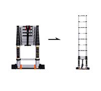 escaleras de Tijera， Escalera Extensible Multiusos telescópica Plegable(2.3M)