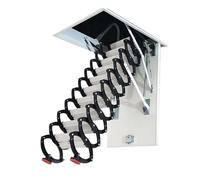 Escaleras eléctricas retráctiles para ático con pies antideslizantes, escalera de techo extensible con control remoto para acceso oculto