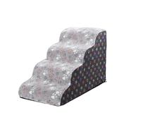 Escaleras for Mascotas for Perros pequeños y Gatos - Rampa de Espuma con inclinación de 35 Grados, Lavable Antideslizante for sofá Cama, Escalera for Cachorros y Mascotas Mayores(E,Fourth Order)