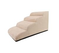 Escaleras for Perros pequeños y medianos - Pasos for Mascotas Antideslizantes Lavables, Escalera de Espuma Suave for Cama sofá, rampa Gris for Gatos, Cachorros y Perros Mayores(Beige,Fourth-Order)
