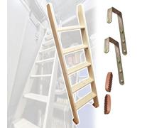 Escaleras marrones para literas de 312 escalones de repuesto individual o siAngle con gancho para soporte estable para uso interior para niños, 145 cm de alto