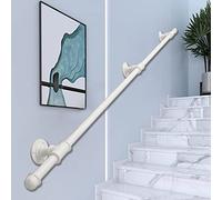 Escaleras Modernas Barandilla Kit Completo de Soportes de Hierro Forjado Metal Barandillas de Mano 30-600Cm Montado en la Pared de la Bandera de la Escalera para Los Pasos/4Ft/120Cm