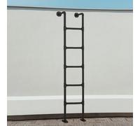 Escaleras para Áticos Escalera de Salida de Emergencia para Recinto/Sótano/Pozo de Ventana, Escalera de Ático con Tubería de Acero Industrial, Escalera para Litera con Capacidad de Carga de 200 kg