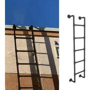 Escaleras para Áticos Escalera de Salida de Techo de Metal, Escalera de Ático de Escape de Emergencia para Colgar en La Pared Exterior con Accesorios, Escalera de Cama Impermeable a Prueba de Herrumbr