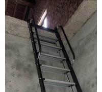 Escaleras para Áticos Escalera Plegable de 8 a 14 Escalones para Reformas de Viviendas, Escalera de Escape de Incendios Negra para Loft, Escalera Industrial de Escalada(2.75 m/9 ft-9 Step)