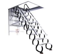 escaleras para desván Escalera eléctrica for ático con Control Remoto, telescópica, Plegable, de aleación de Aluminio Plegable(70x120cmn)